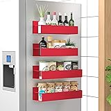 HuggieGems 4 Pack Magnetic Spice Storage Rack