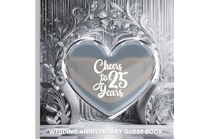 25th anniversary guest book: super memory and keepsake silver wedding celebration