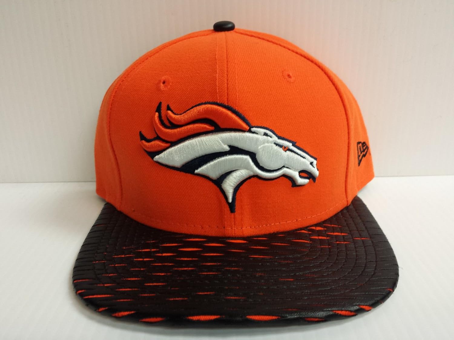leather broncos hat