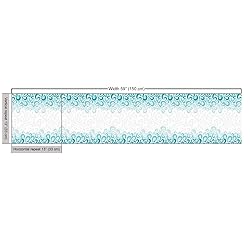 Ambesonne Turquoise Fabric by The Yard, Abstract