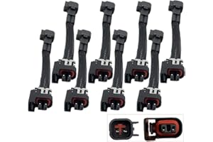 IBVIBV 8pcs Wire Harness Adapter Compatible with LS Gen 3 Tuck USACAR EV6 to Mini Multec 2 Fuel Injector OEM Tooling, Connector, Lock, Seals, & Terminals WAINJ40