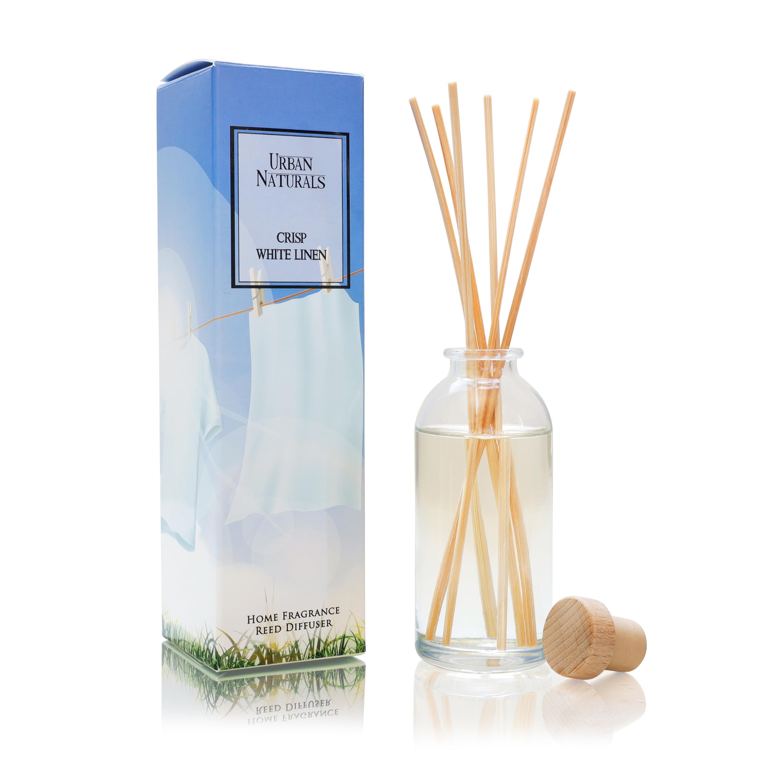White Line Reed Urban Naturals Crisp White Linen Reed Diffuser Gift Set | with Citrus ...