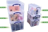Really Useful Box 24 Litre Clear Plastic Storage Box with Lid view 5