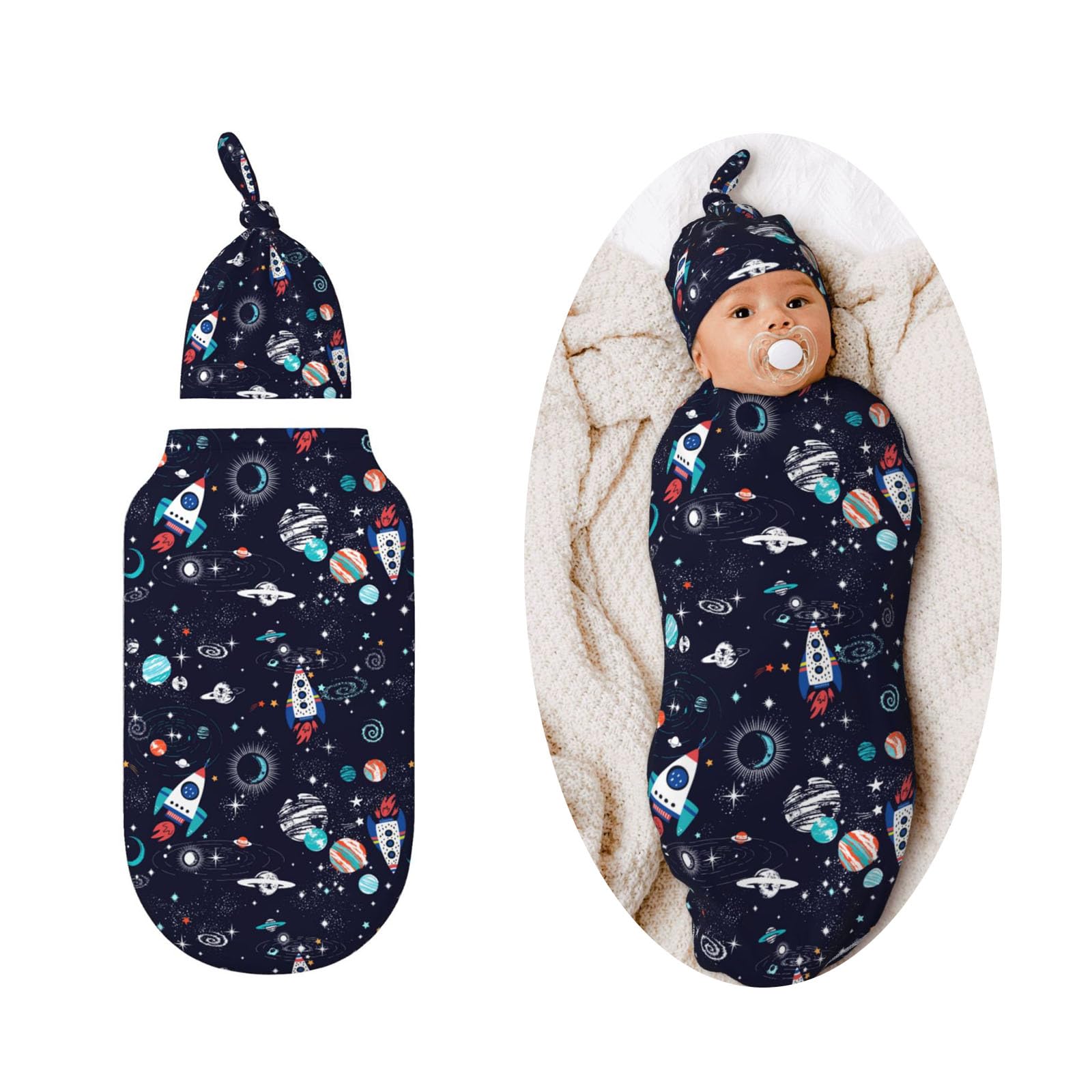 Figtihw Space Swaddle Blankets Newborn Receiving