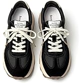 BEAU TODAY Fashion Sneakers for Women Genuine Leather Casual Tennis Shoes Retro Comfortable Non-Slip Wide Walking Shoes for Gym