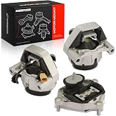A-Premium Engine Motor Mount and Transmission Mount Kit, Set of 3 | Compatible with Audi A6 2012-2018, 2.0L, FWD, Automatic CVT / Dual Clutch Transmission, Reduce Vibration and Noise