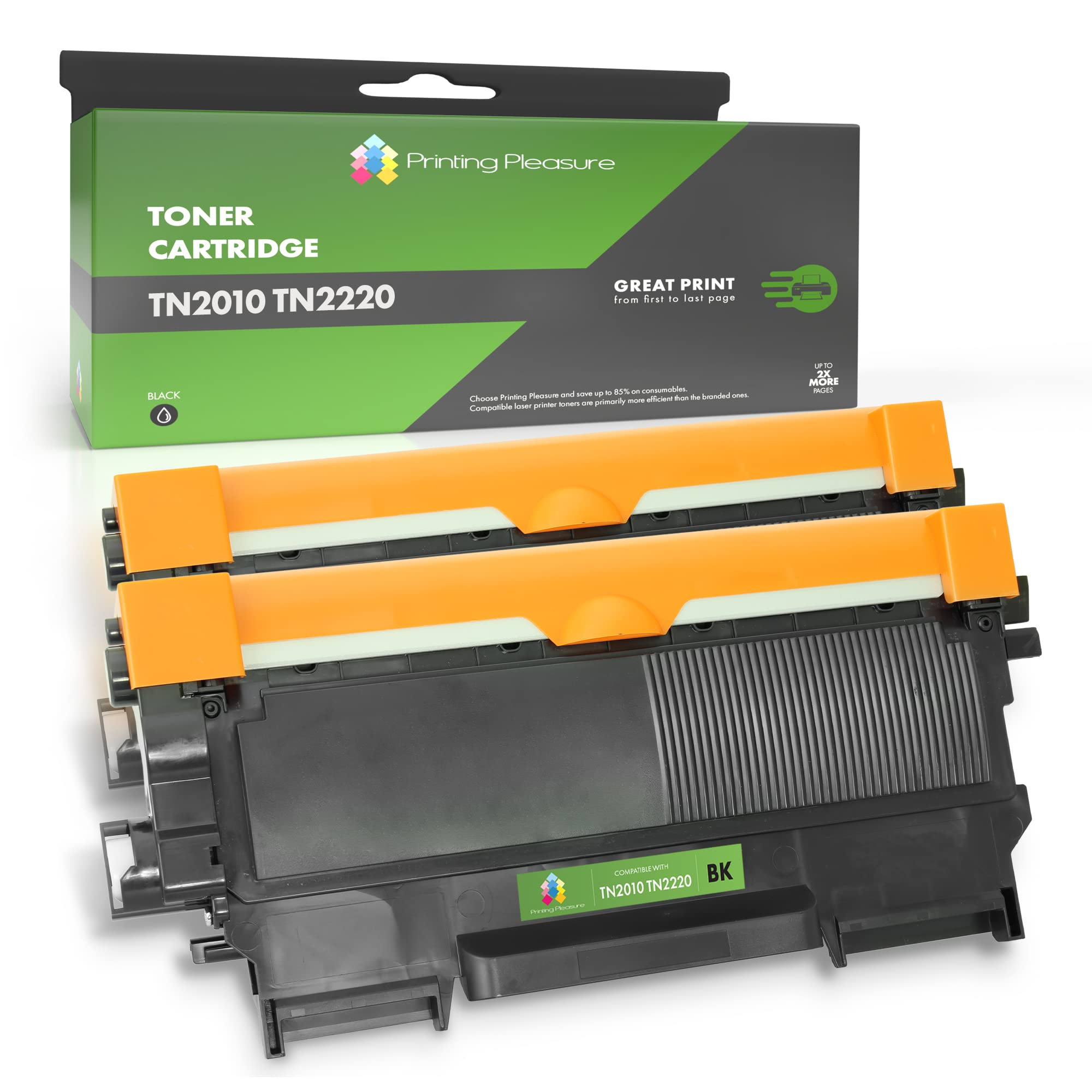 Printing Pleasure TN 2120 TN 2110 Replacement for Brother TN-2120 TN-2110 Toner Cartridge Compatible with DCP-7030 HL-2150 HL-2140 MFC-7320 DCP-7040 HL-2170 MFC-7340 2 Black