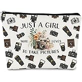 JFEHBFL Photographer Gifts Photo Lover Makeup Bag Photography Camera Accessories Cosmetic Bag Photography Gifts for Women Photographers Photo Lovers Friends