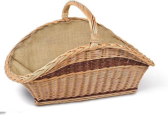 Kaminkorb rechteckig, hellbraun, T 63cm x B 42cm x H 31/41cm: Amazon.de