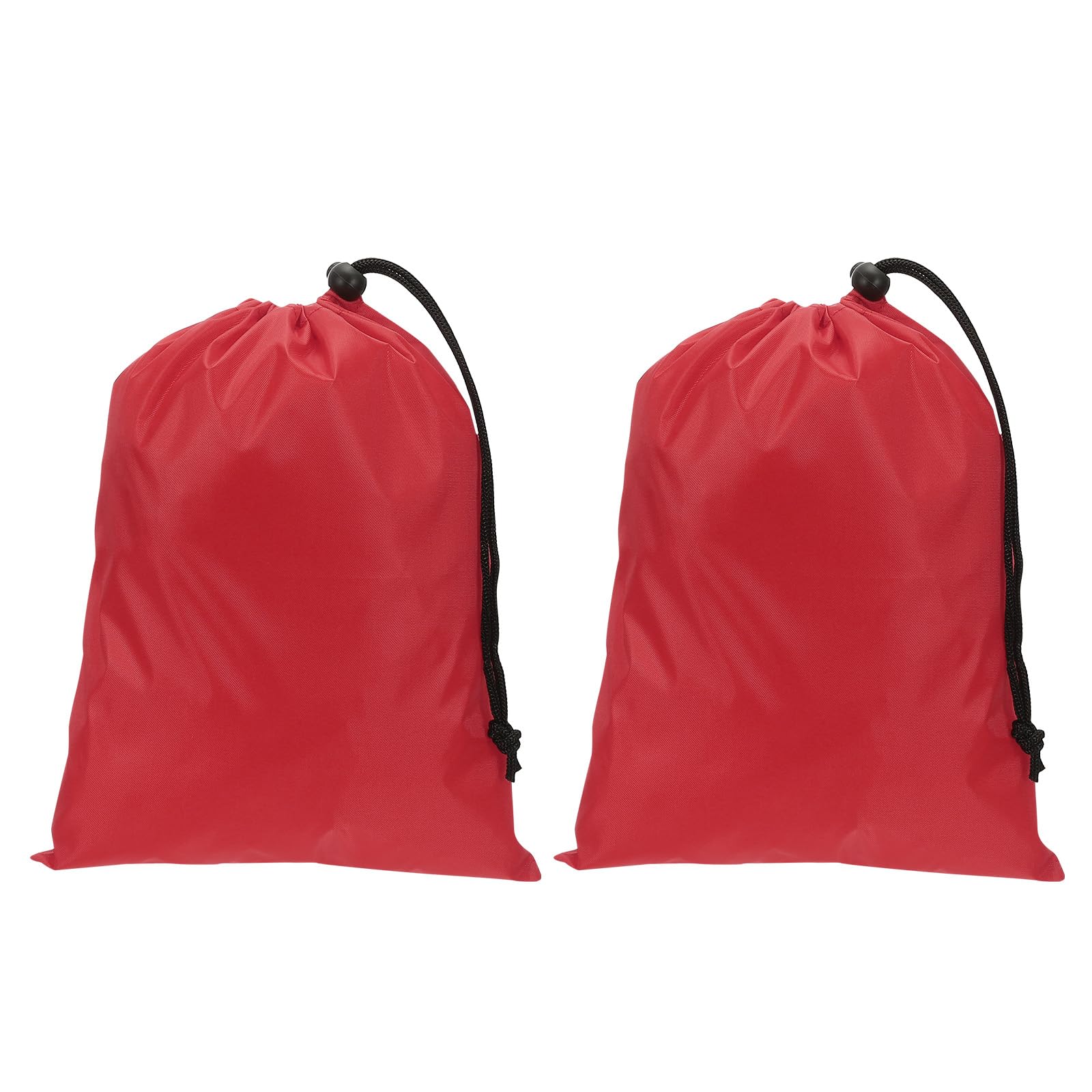 PATIKIL Polyester Laundry Bag, 2 Pack 12"x9" Heavy Duty Travel Bag with Drawstring Tear Resistant Dirty Clothes Storage for Traveling Camping College Dorm, Red