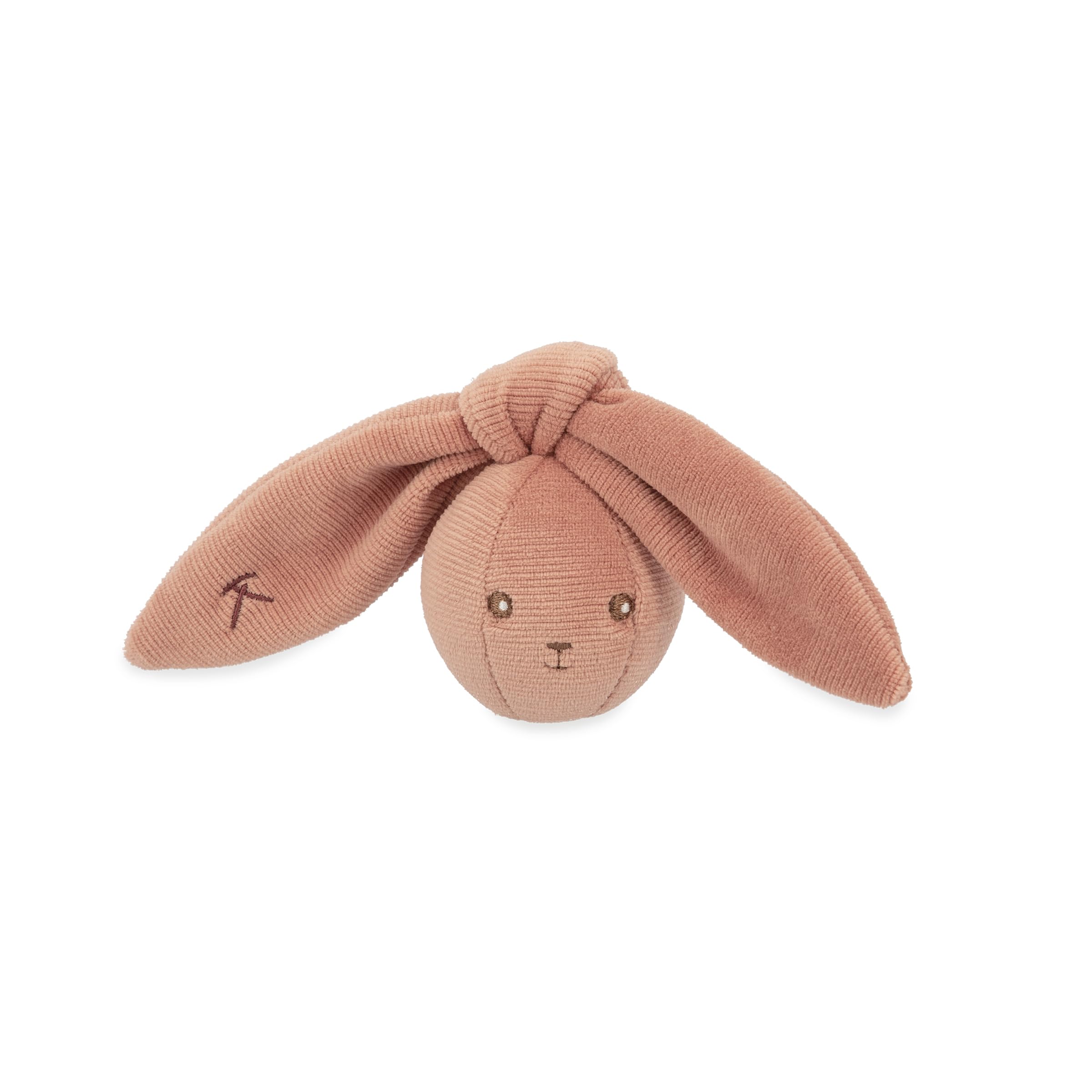 Kaloo - Lapinoo - Rabbit Rattle Ball - 6 cm - Terracotta Colour - Baby’s Velvet Rattle Ball - Ultra-Soft Material - 0 Months +, K218006