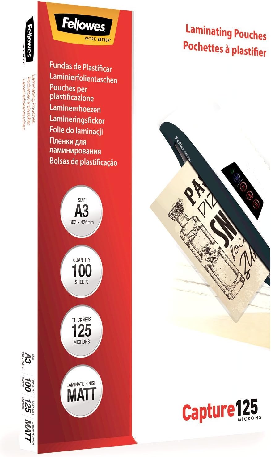 Fellowes ImageLast Enhance80 A4 Laminating Pouches 80 Microns