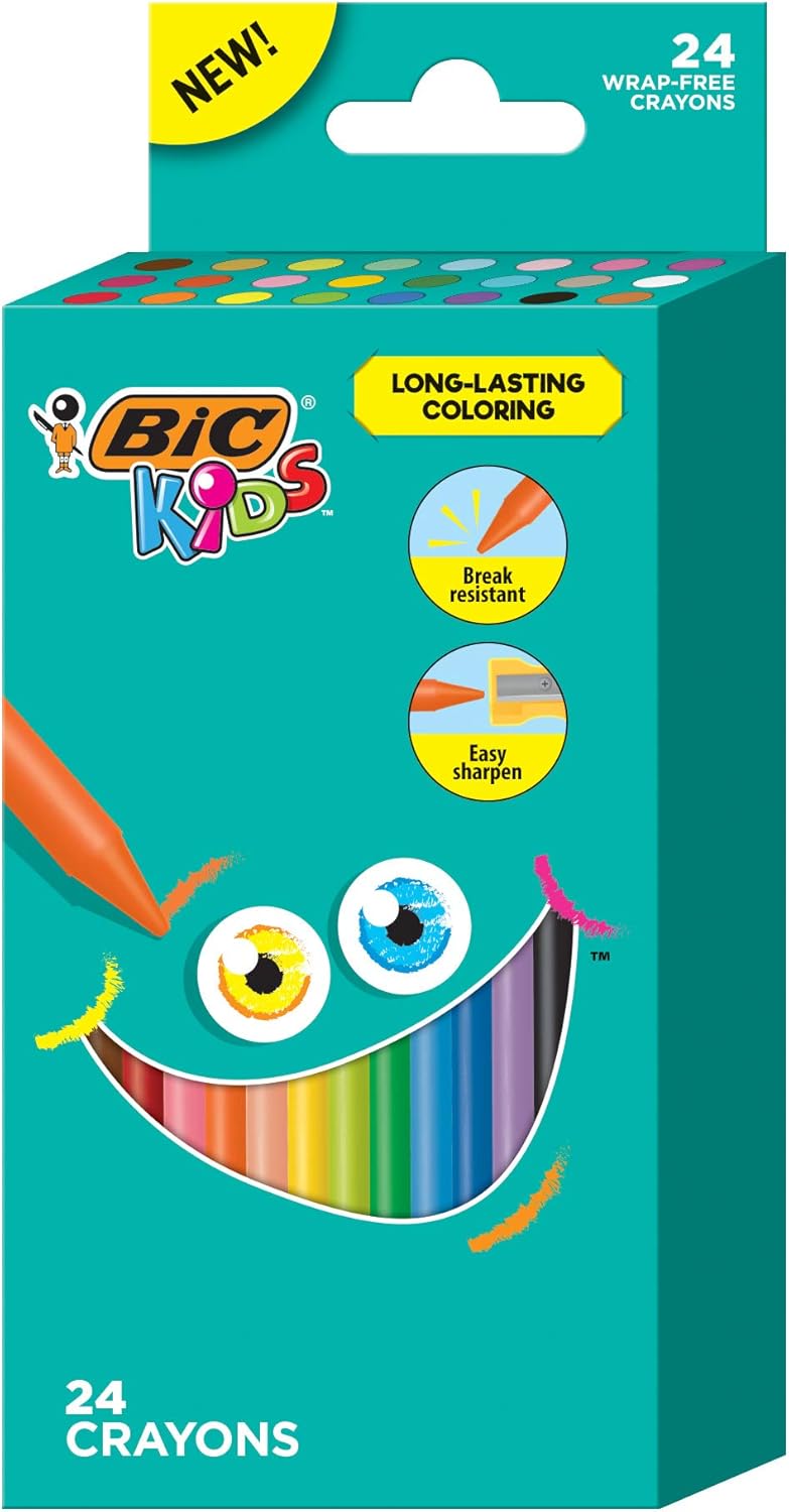 BIC Kids Coloring Combo Pack with Coloring Jumbo Markers, Pencils and Crayons, Assorted Colors, 46-Count: Office Products