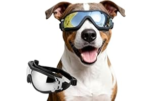 NAMSAN Dog Goggles Large Breed, Anti-UV Dog Sunglasses for for Medium to Large Dogs, Windproof Summer Dog Eye Protection, Win