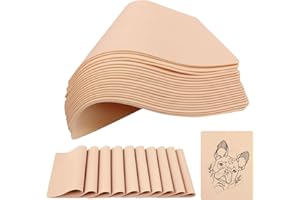 Blank Tattoo Practice Skin - Jconly 30Pcs Double Sides Fake Skin Tattoo Skin for Practicing, 8×6 in Soft Practice Skin for Beginners and Experienced Tattoo Artists…