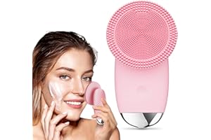 SYEYYDS Facial Cleansing Brush, Silicone Face Scrubber, Rechargeable Waterproof Face Scrub Brush with 5 Strengths for Makeup Remover, Deep Cleaning, Exfoliating, Skin Caring, Gift for Women