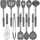 Silicone Kitchen Cooking Utensils Set with Stainless Steel Handle, Spatula Set Utensil Set, Cooking Utensil Set,Kitchen Tools