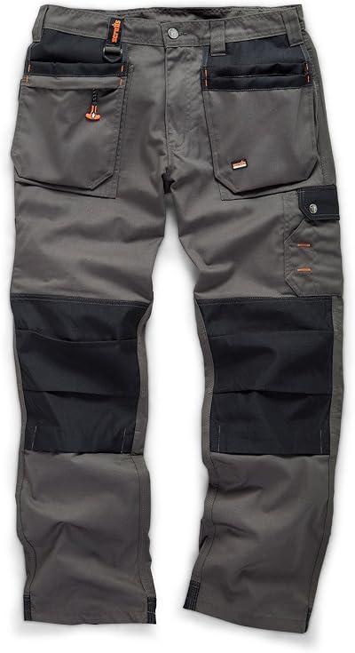 Scruffs Worker Plus Graphite Grey Work Trousers 34W Regular Leg