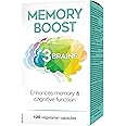 3 Brains Memory Boost, 120 Vegetarian Capsules, Enhances Memory & Cognitive Function, Acetyl-L-carnitine, NAC, ALA & Ginkgo B
