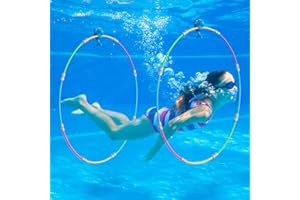 KEEPARLUS Fun Swimming Pool Toys for Kids - Diving Practice, Swim Thru Rings for Boys/Girls Ages 4-12