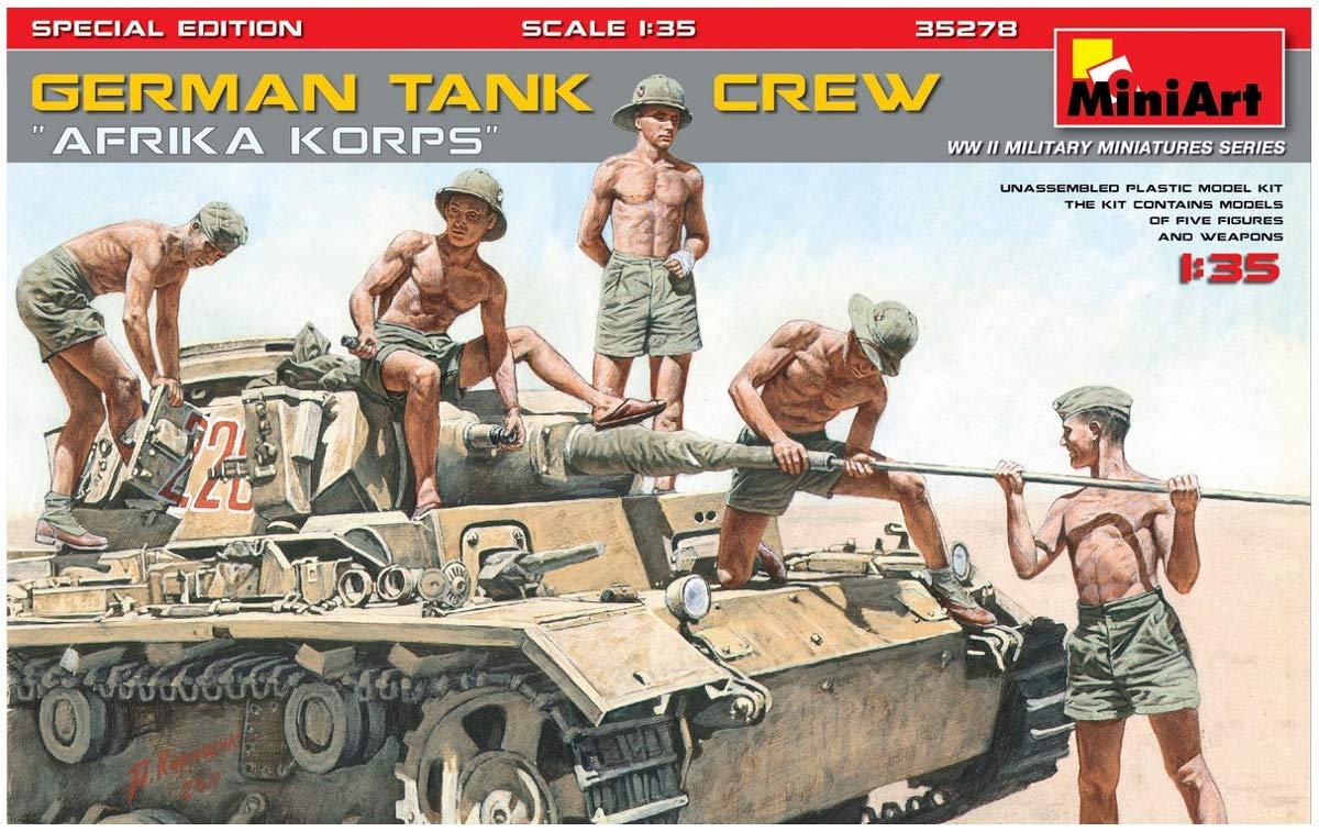 Miniart 1: 35 - German Tank Crew 'Afrika Korp' Spec Edt