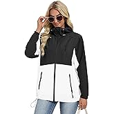 Avoogue Women's Lightweight Rain Jacket Waterproof with Hood Packable Windbreaker Jacket for Women