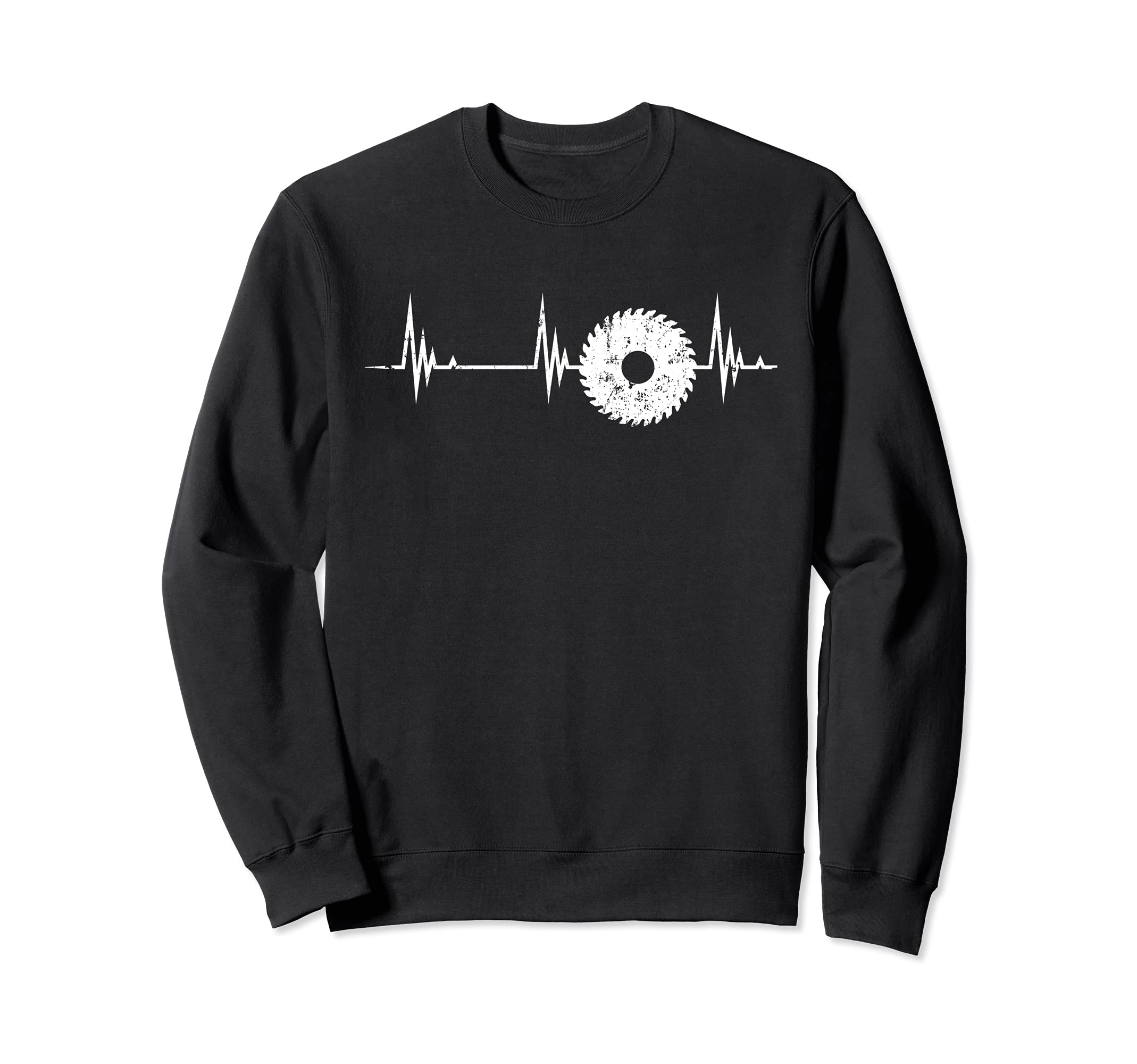Carpenter Saw Blade Heartbeat Woodworker Woodworking Gift Sweatshirt