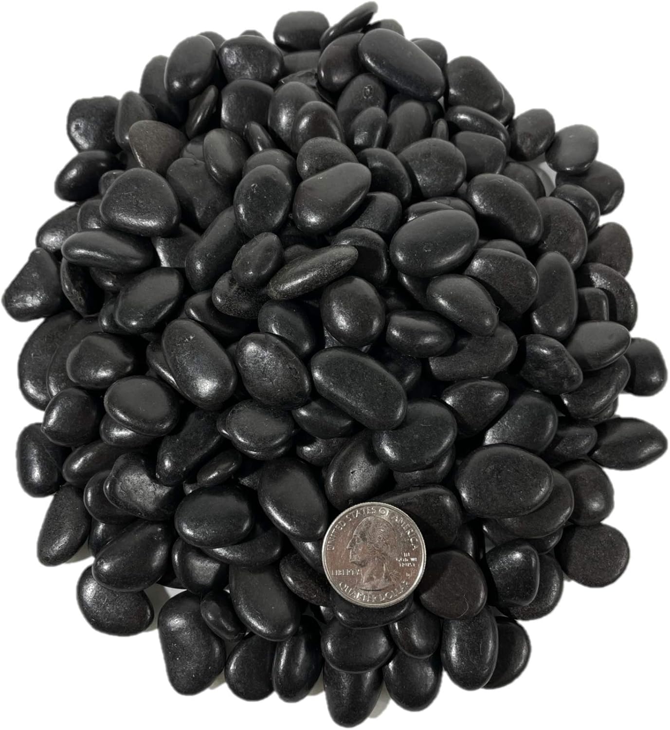 KAYSO INC 3/8" Gravel Size Polish River Rocks/Pebbles for Garden, Home Decoration, Plant Toppers, Vase Fillers and Walkways - 10 LBS (Black) : Garden & Outdoor