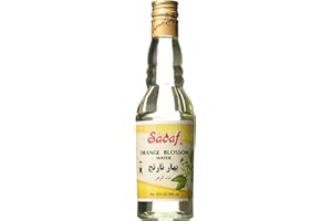 Sadaf Orange Blossom Water for Cooking - Food Grade Orange Blossom Water for Baking, Food Flavoring or Drinking - Ideal for Persian desserts, cakes or syrups - Product of Lebanon (10 fl Oz)
