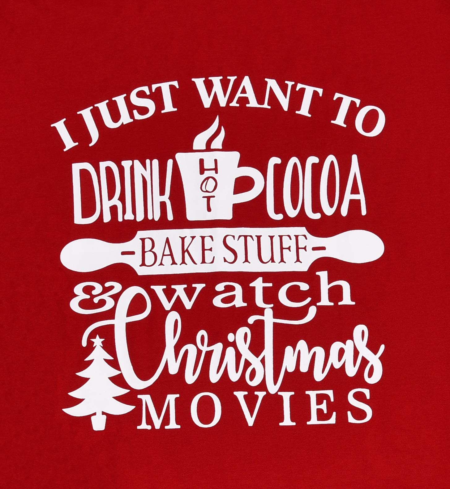 Eanklosco Merry Christmas T-Shirt Women\'s Casual Letter Tops Short Sleeve Shirts(Red,XL)