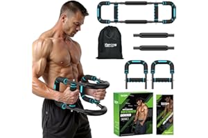 VANLGS Twister Arm Trainer for Men, Chest Workout Equipment 5-Level Adjustable (40-130lb) with Ergonomic 27° Targets Biceps/Clip/Thigh, Portable Exerciser for Home Gym Travel Fitness