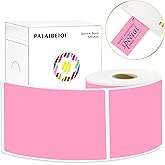 PALAIBEIQI 3x5 Inch Thermal Labels,Rectangle Sticker,300PCS Water & Oil Proof Shipping Labels with Strong Adhesive,Compatible with Zebra & Rollo,for Moving Boxes,Small Business & Inventory,Pink