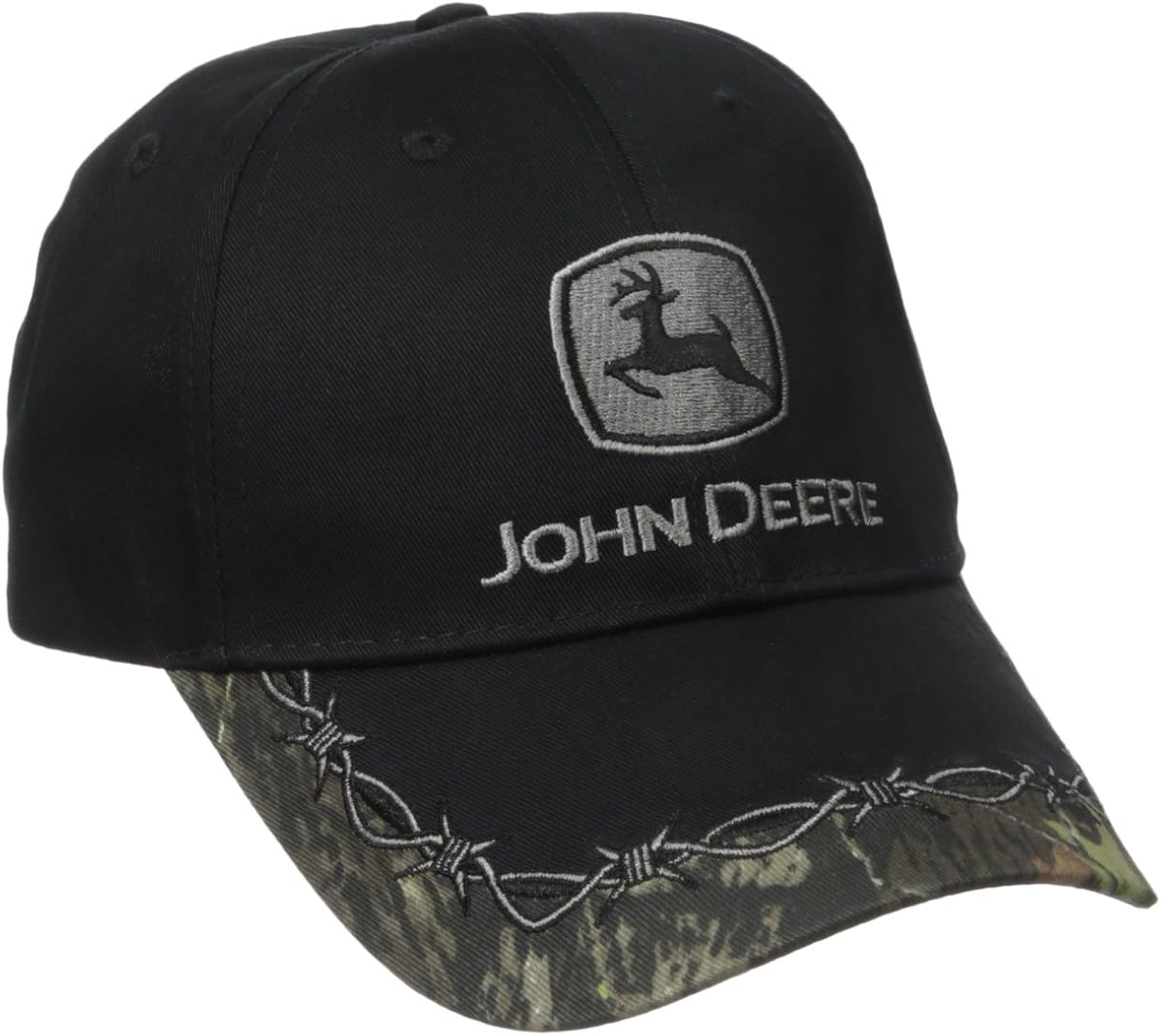 John Deere Barb Wire & Camo Embroidered Logo Baseball Hat OneSize