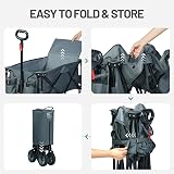 TIMBER RIDGE Festival Trolley on Wheels 200L Folding Wagon Grey view 3
