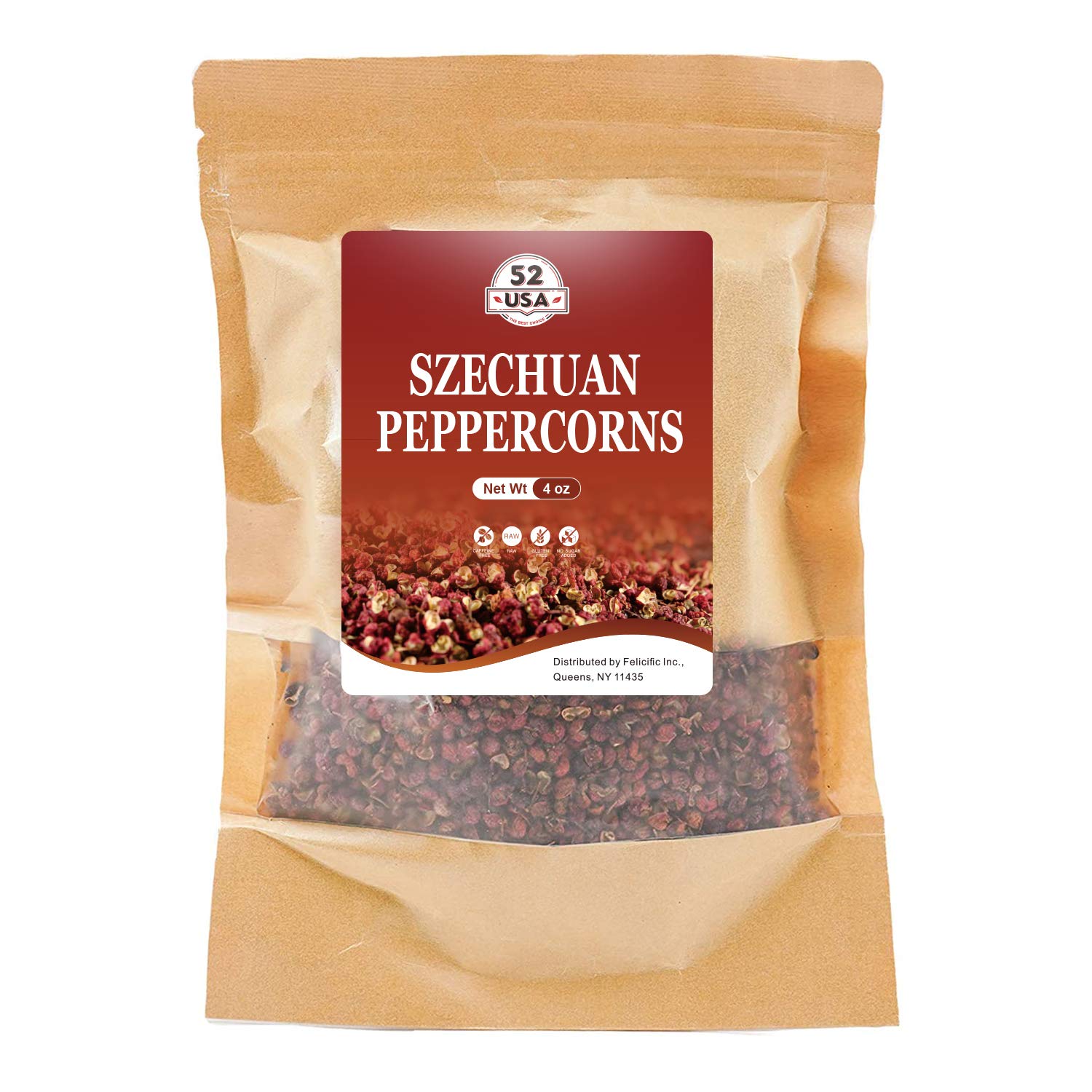 52USA Szechuan Peppercorns(4OZ), Sichuan Red Peppercorns, Whole