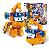 Super Wings Transformable Toys, 5 in Marty Airplane Transforming Figures, 2 in 1 Mode Rescue Bots Action Figure for 3-5 Year Old Boys Girls, Fun Plane Toys for Toddlers Kids Age 3 4 5 6 7