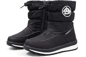 K KomForme Kids Snow Boots for Boys Girls Toddler Winter Outdoor Boots Waterproof with Fur Lined (Toddler/Little Kid/Big Kid)