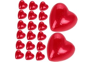 TEHAUX 20pcs Red Heart Shaped Safety Nose for Stuffed Animals Craft Doll Puppy Nose DIY Sewing Accessories