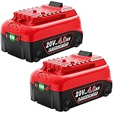 Abeden Replacement for Craftsman 20V Battery 4.0Ah 2-Pack, V20 Lithium Ion Compatible with CMCB205, CMCB204, CMCB206