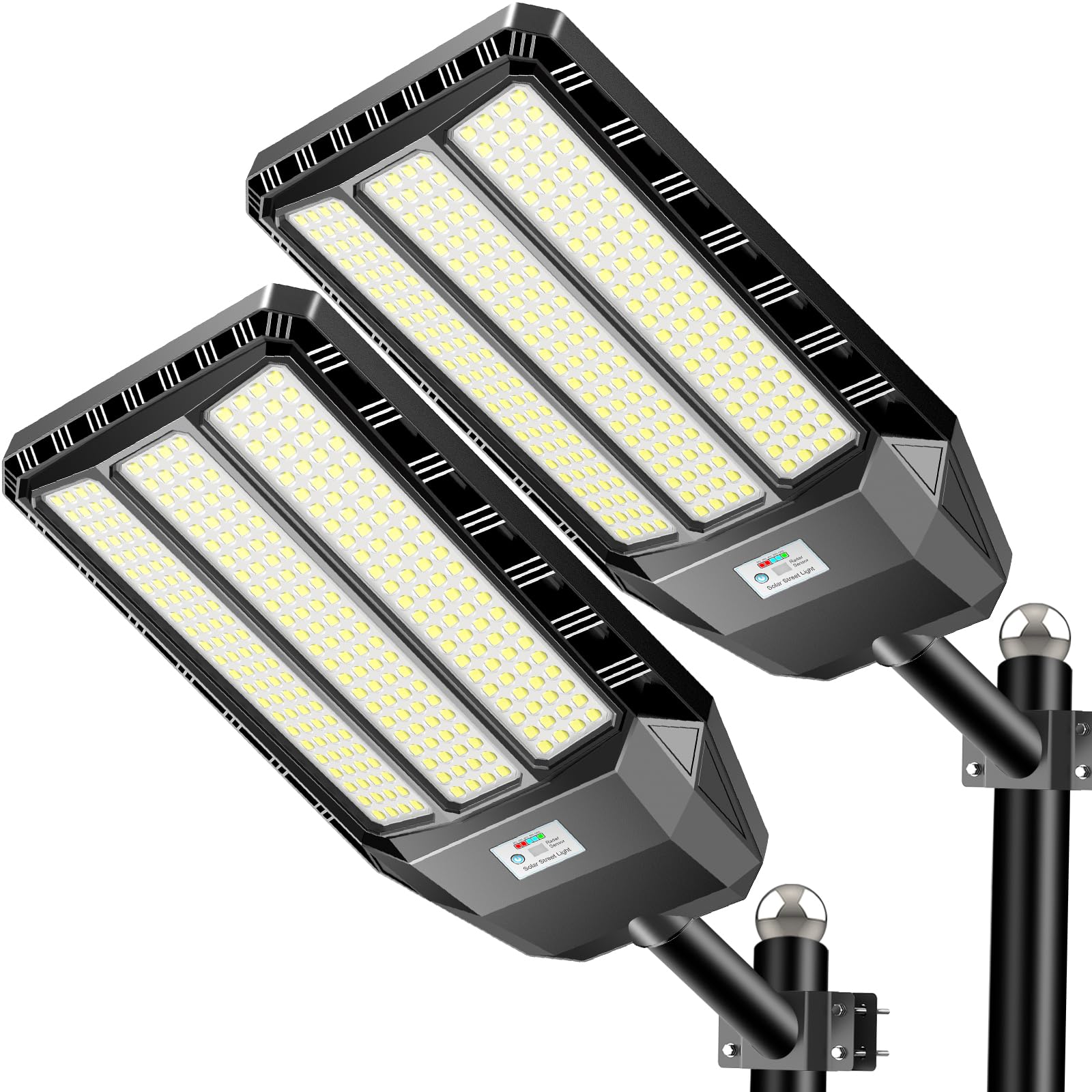 Photo 1 of **FOR PARTS ONLY**

Adewalk Solar Street Light Outdoor 8000W - LED Parking Lot Lights, IP67 Waterproof, Dusk to Dawn, High Lumens Solar Lights Outdoor with Motion Sensor and Remote Control 2 Pack