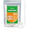 WANANFU Size 000 Empty Capsules Vegetarian (500 Count) Bundle with Micro Lab Spoon, Clear Fillable Veggie Pill Capsules 000 for Making Your Own Supplements