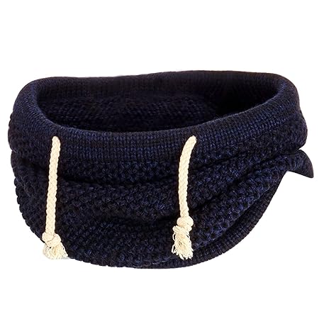 Tarjane Strick Loop mit Durchzugbändchen Black/OceanBlue OneSize