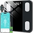 KUAIVO Body Fat Scale, High-Precision Body Analysis Scale 180kg/400lb, Smart Body Scale Digital with APP for Body Fat, BMI, Muscle Mass, BMR, Protein, Batteries Included