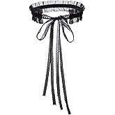 MOMOCAT Lace Choker Necklace for Women Bridal 90s Gothic Tatoo Choker Collar Kawaii Chocker Necklace Flower Ribbon Lolita Accessories