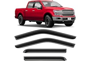 Voron Glass Tape-on Extra Durable Rain Guards for Trucks Ford F-150 2015-2026 SuperCrew, Window Deflectors, Vent Window Visor