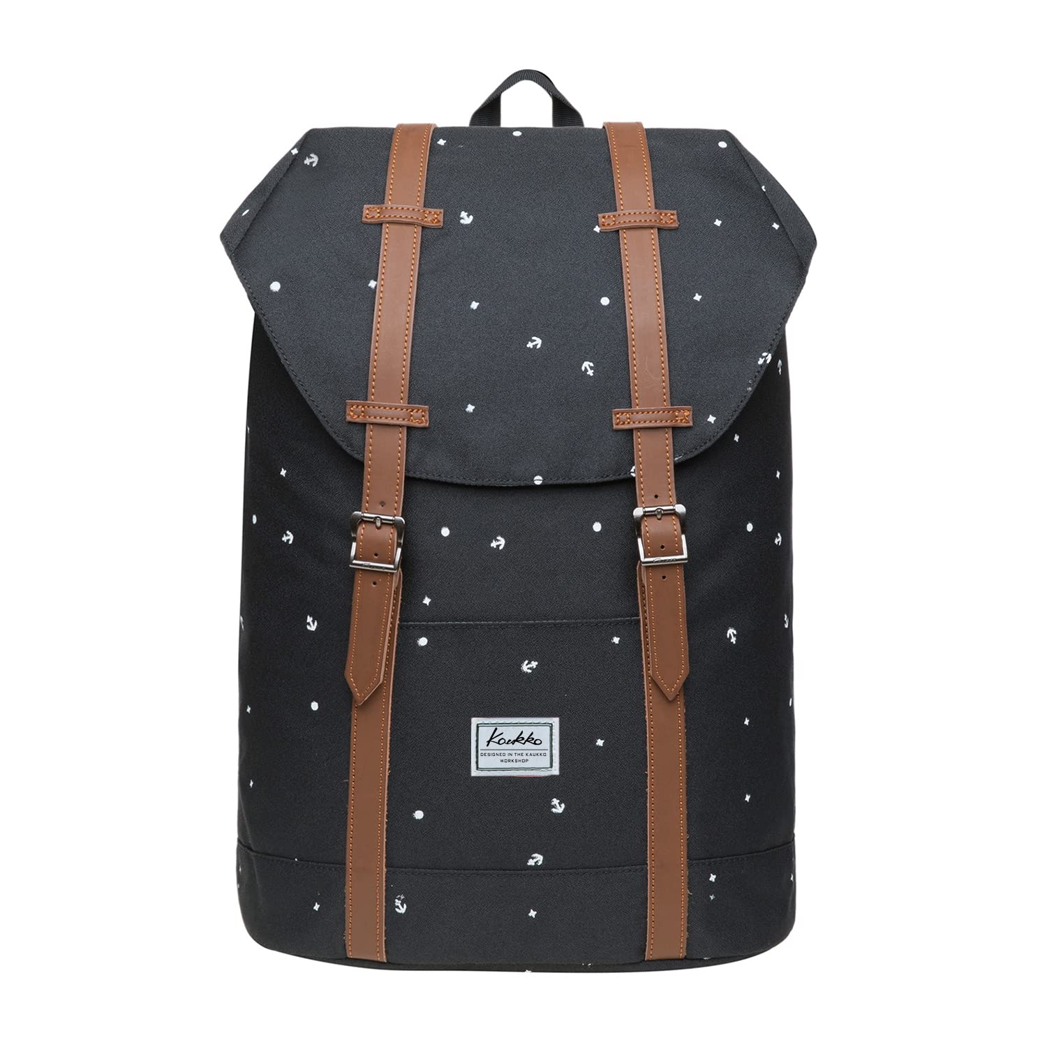 KAUKKO Rucksack Damen Herren Reiserucksack Studenten für 12" Notebook 12L (Mini) Casual Daypack, 36 cm, 12.6 liters, Black (Schwarz)