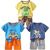 Toddler Baby Boy Clothes for 2t 3t Boys Cute Summer Short Sleeve T-Shirt Tops Shorts Clothes Sets Baby Boy Outfits