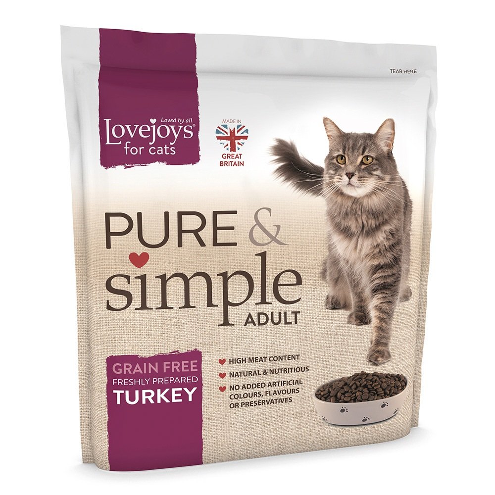 Lovejoys Pure & Simple Adult Cat Grain Free Turkey 1.5kg