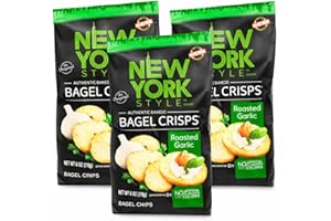 New York Style Garlic Bagel Crisps, 6 oz (Pack of 3)