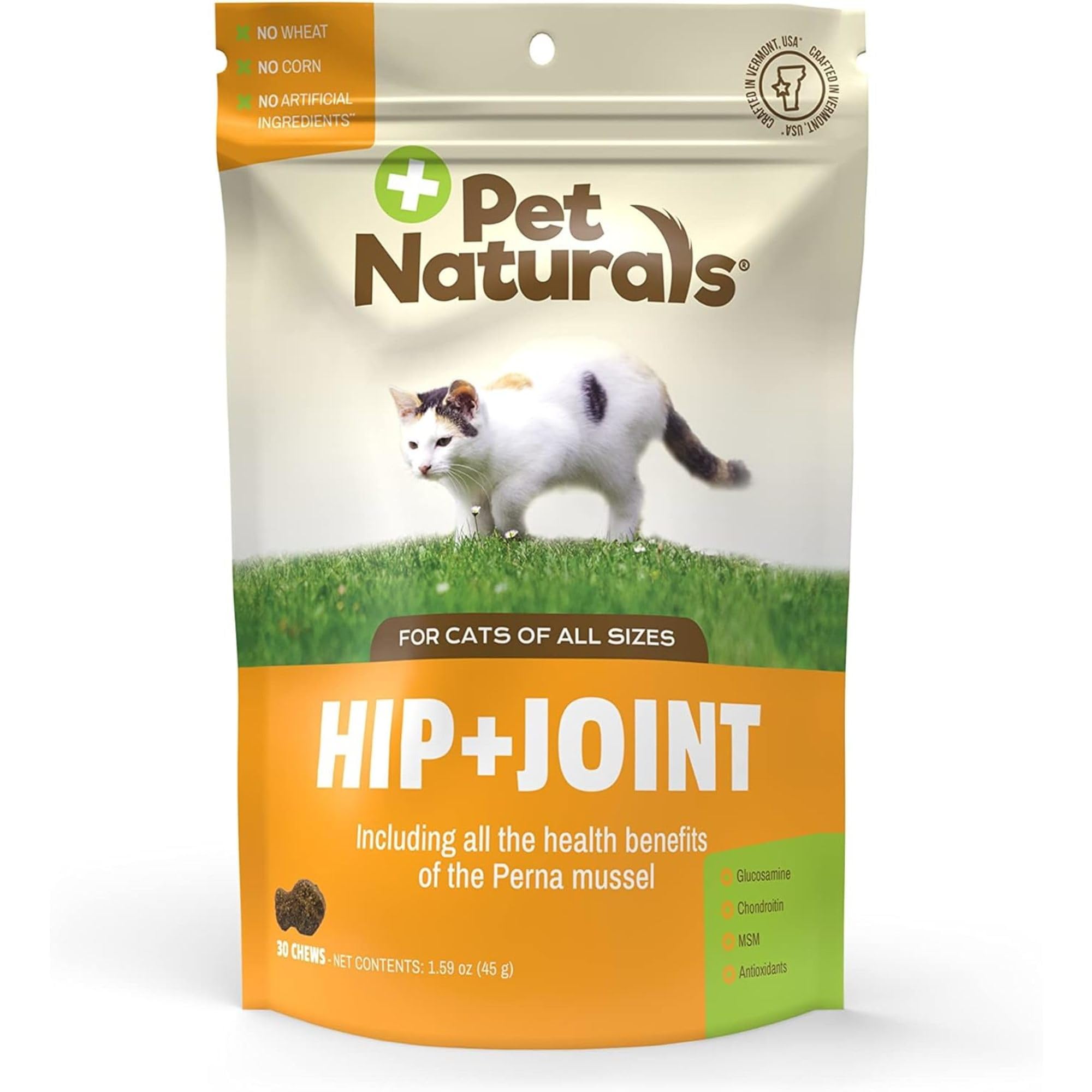 Pet Naturals - Hip + Joint for Cats, Daily Hip & Joint Support Supplement, 30 Chews